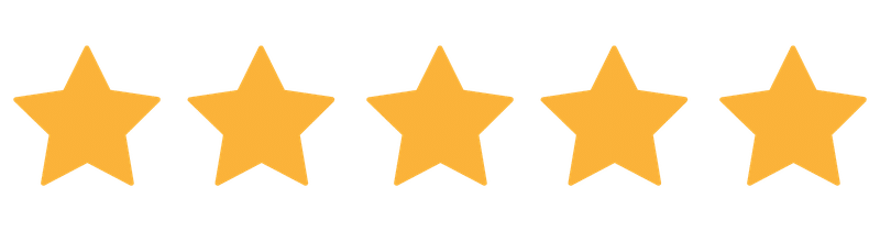 Five-star customer review graphic for plumbing services