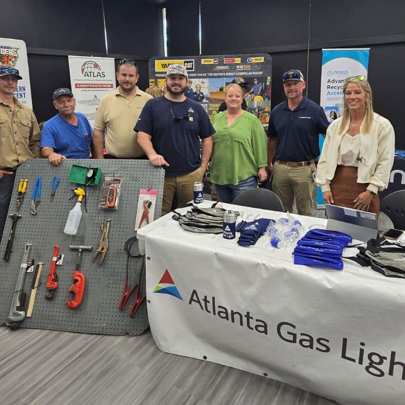 Atlanta Gas Light team members man a booth for a career day to reinforce the need for skilled trades professionals across America.