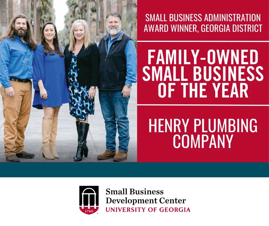 Henry Plumbing named Small Business of the Year in Georgia