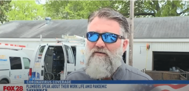 Screenshot of Todd Reed discussing work life and pandemic on Fox28