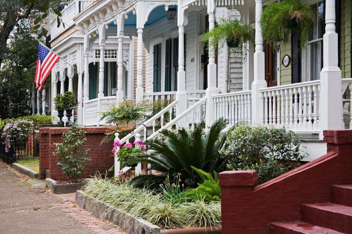 Historic Savannah home exterior with residential plumbing services