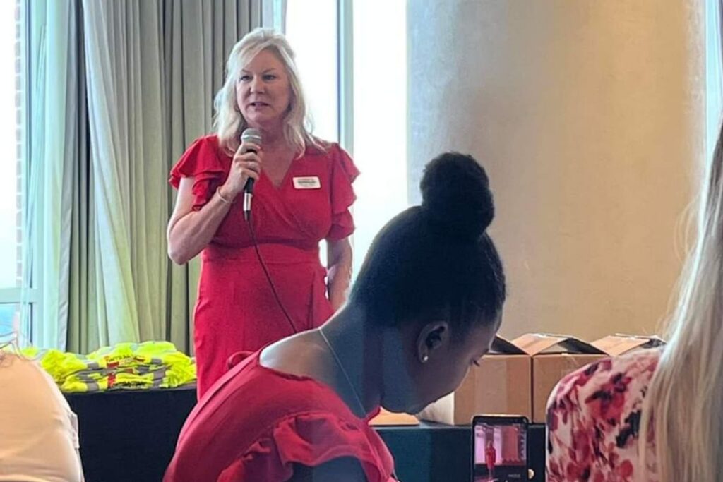 Tonya Reed speaking at community event in Savannah Georgia