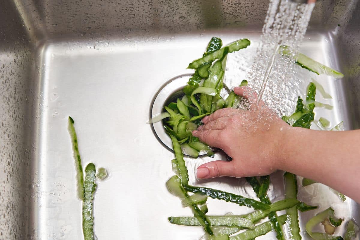 Preventing clogged drains by avoiding food scraps in kitchen sinks