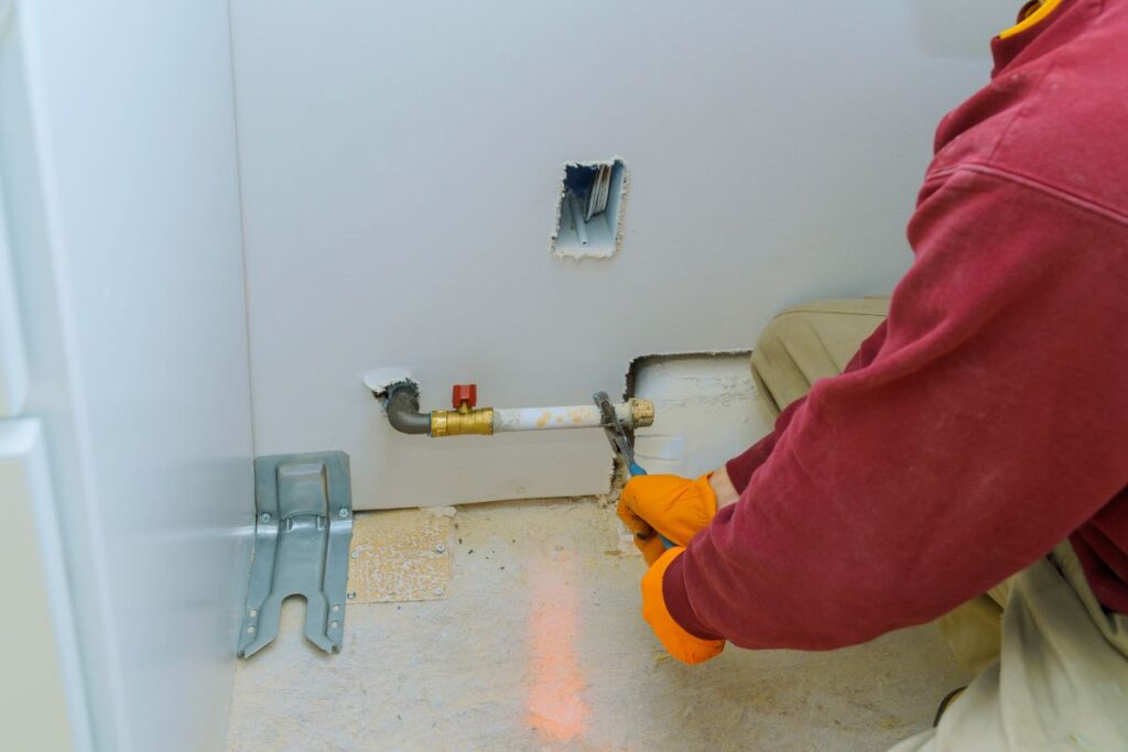 Bathroom plumbing repair and drain installation service
