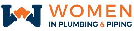 Women in plumbing and piping logo